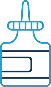 Glue Line Blue Two Color Icon vector