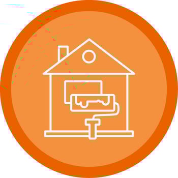 Home Renovation Line Multi Circle Icon vector