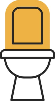 Toilet Skined Filled Icon vector