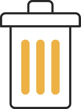 Trash Skined Filled Icon vector