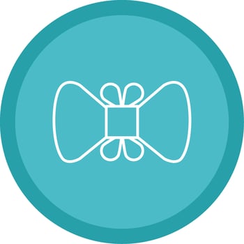 Bowtie Line Multi Circle Icon vector