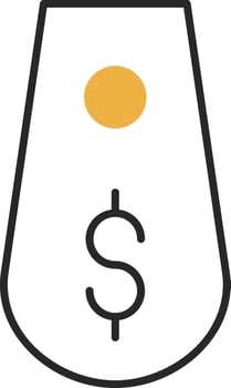 Tag Skined Filled Icon vector