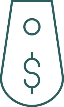 Tag Line Gradient Round Corner Icon vector
