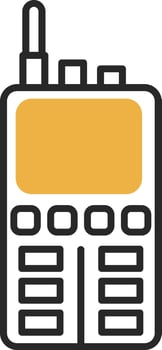 Walkie Talkie Skined Filled Icon vector