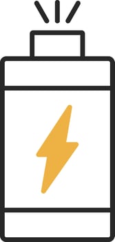 Power Skined Filled Icon vector