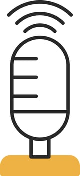 Voice Recording Skined Filled Icon vector