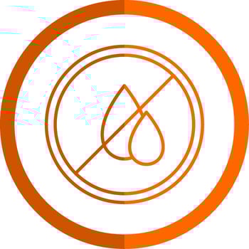 Water Scarcity Line Orange Circle Icon vector
