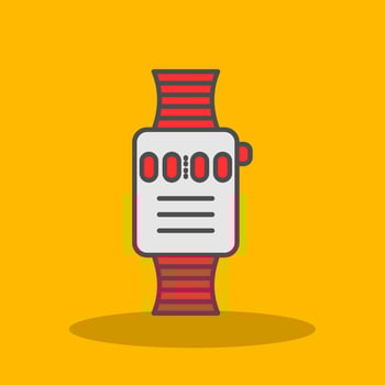 Smart Watch Filled Shadow Icon vector