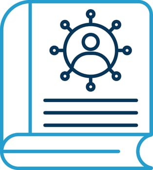 Book Line Blue Two Color Icon vector