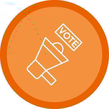 Campaign Line Multi Circle Icon vector
