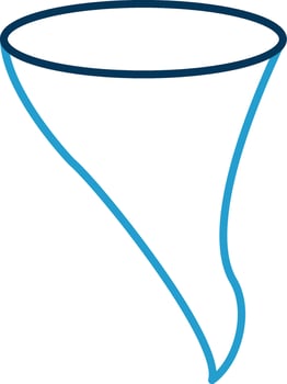 Tornado Line Blue Two Color Icon vector