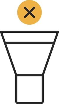 Mute Skined Filled Icon vector