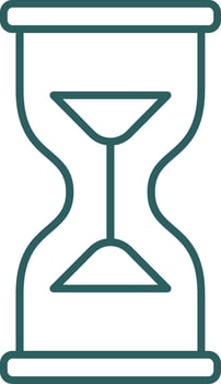 Hourglass Line Gradient Round Corner Icon vector