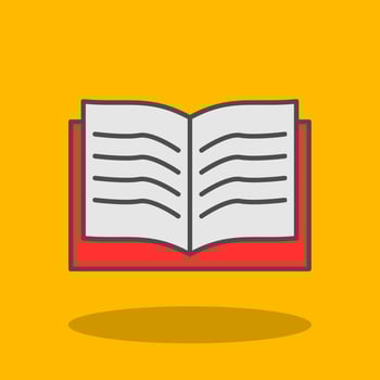 Quran Filled Shadow Icon vector