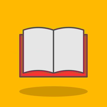 Art Book Filled Shadow Icon vector