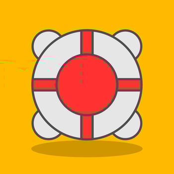 Buoy Filled Shadow Icon vector