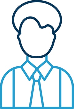 Person Line Blue Two Color Icon vector