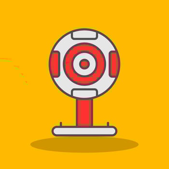 Webcam Filled Shadow Icon vector