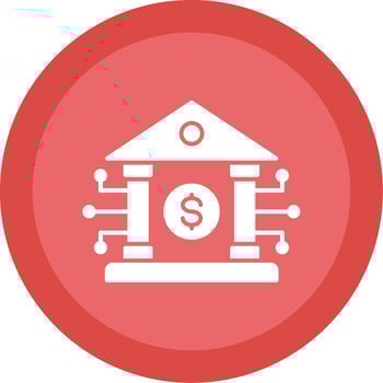 Banking System Glyph Multi Circle Icon vector