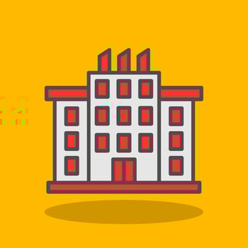 Commercial Filled Shadow Icon vector