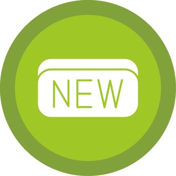New Card Glyph Multi Circle Icon vector