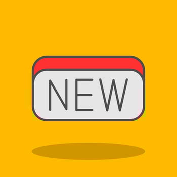 New Card Filled Shadow Icon vector