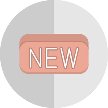 New Card Flat Scale Icon vector