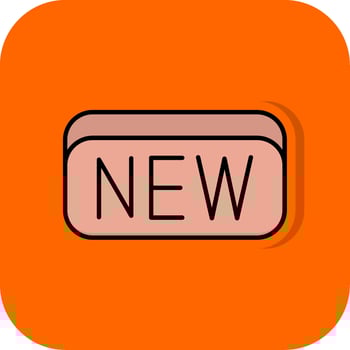 New Card Filled Orange background Icon vector