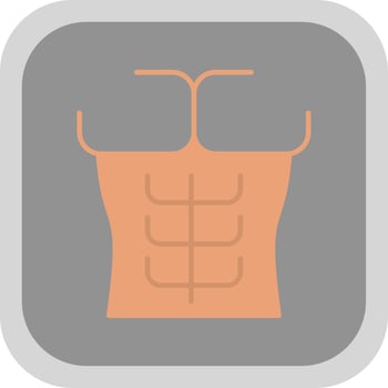 Six Pack Flat Round Corner Icon vector