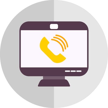 Call Flat Scale Icon vector