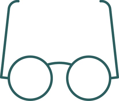 Goggles Line Gradient Round Corner Icon vector