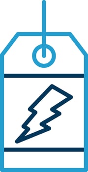 flash Sale Line Blue Two Color Icon vector