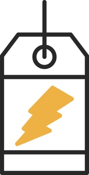 flash Sale Skined Filled Icon vector