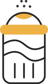 Salt Skined Filled Icon vector