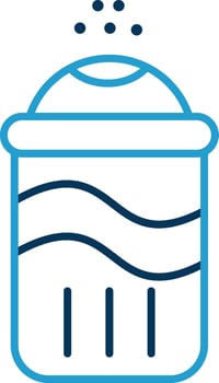 Salt Line Blue Two Color Icon vector