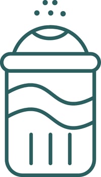 Salt Line Gradient Round Corner Icon vector