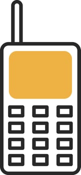Walkie Talkie Skined Filled Icon vector