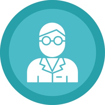 scientist Glyph Multi Circle Icon vector