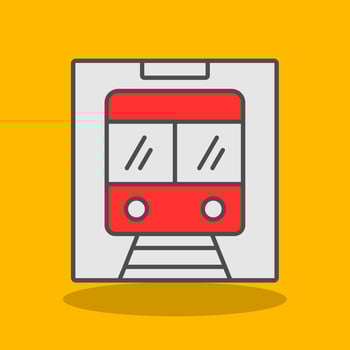 Metro Filled Shadow Icon vector