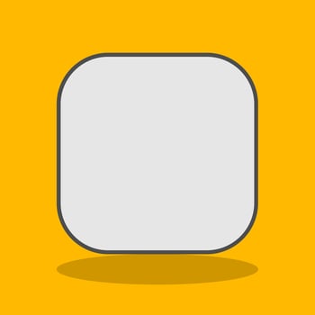 Round Corner Filled Shadow Icon vector