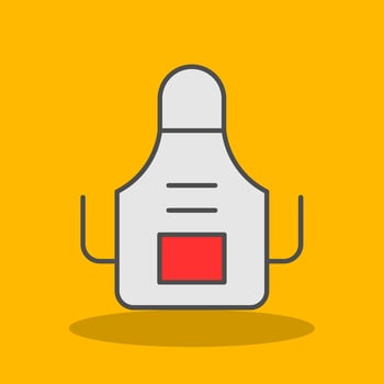 Apron Filled Shadow Icon vector