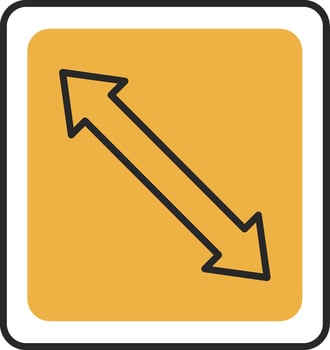 Right Down Skined Filled Icon vector
