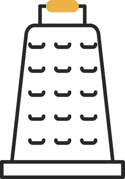 Grater Skined Filled Icon vector