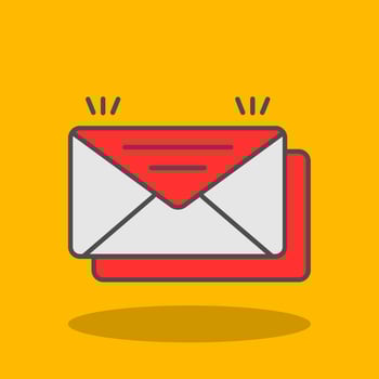 Mail Filled Shadow Icon vector