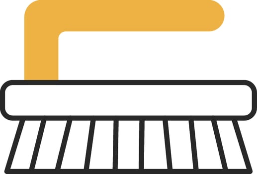 Cleaning Brush Skined Filled Icon vector