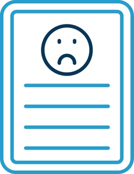 Complaint Line Blue Two Color Icon vector