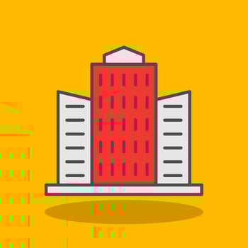 Building Filled Shadow Icon vector