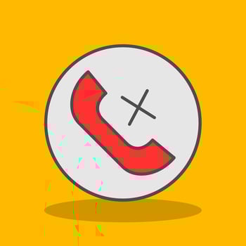 Missed Call Filled Shadow Icon vector