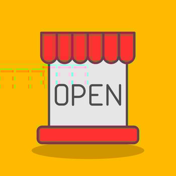 Open Filled Shadow Icon vector