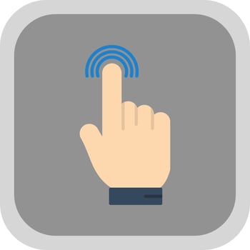 Tap Flat Round Corner Icon vector